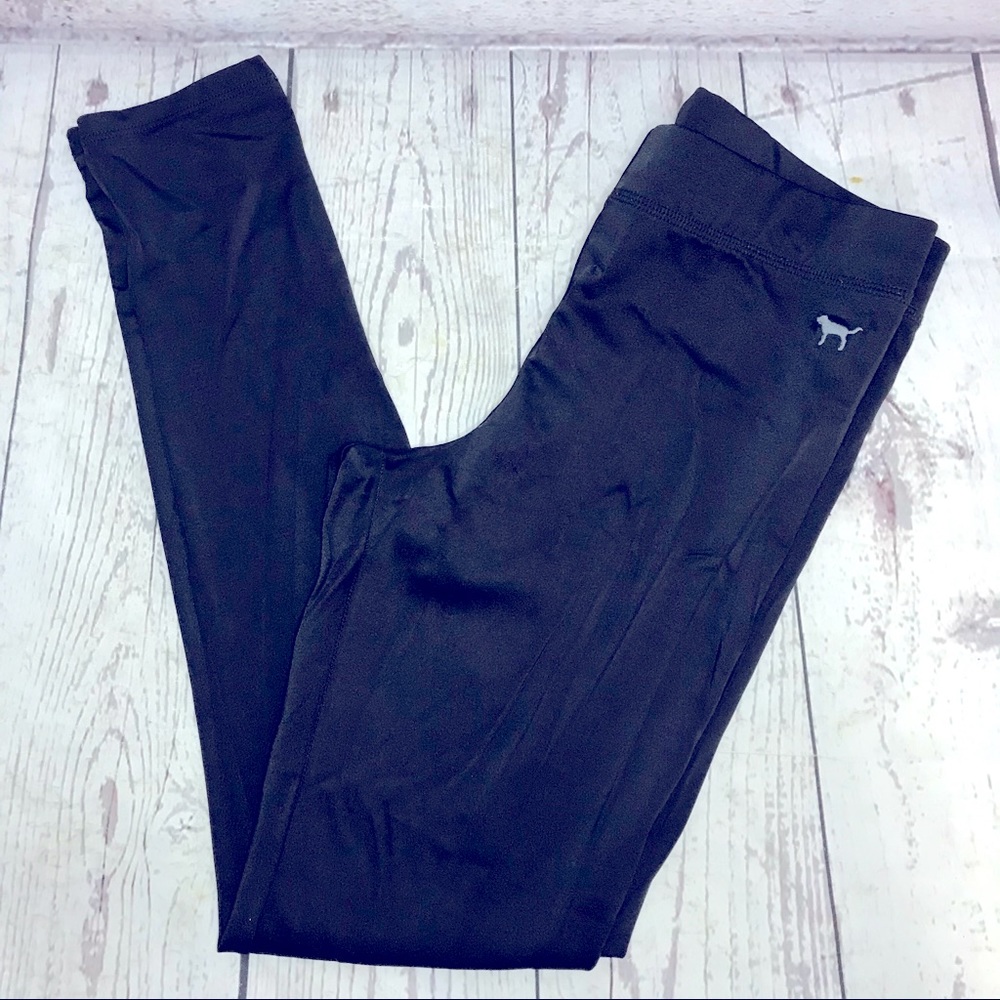 PINK Victoria’s Secret Shiny Black Leggings